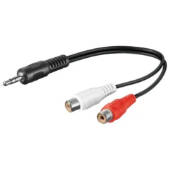 Adapterkabel 3,5 mm-hane till RCA 1,5 m