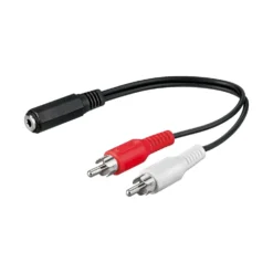Adapterkabel 3,5 mm-hona till RCA 15 cm