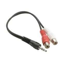 Adapter 3,5 mm-hane till 2x RCA-honor 0,2 m
