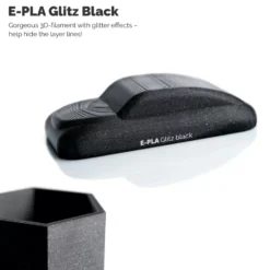 Addnorth E-PLA-filament för 3D-skrivare 1,75 mm Glitz Black