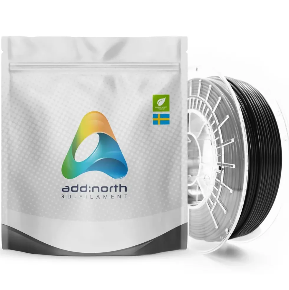 Addnorth E-PLA-filament för 3D-skrivare 1,75 mm Svart