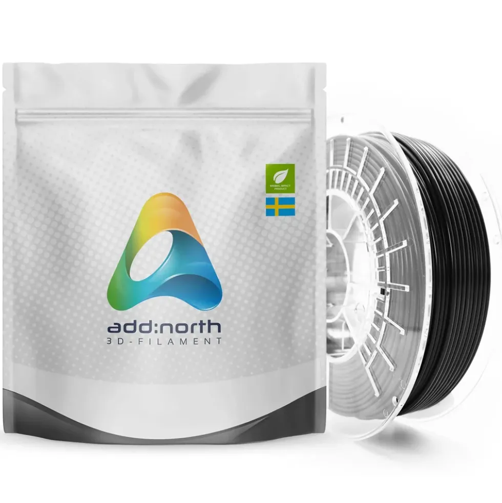 Addnorth PETG-filament för 3D-skrivare 1,75 mm Svart