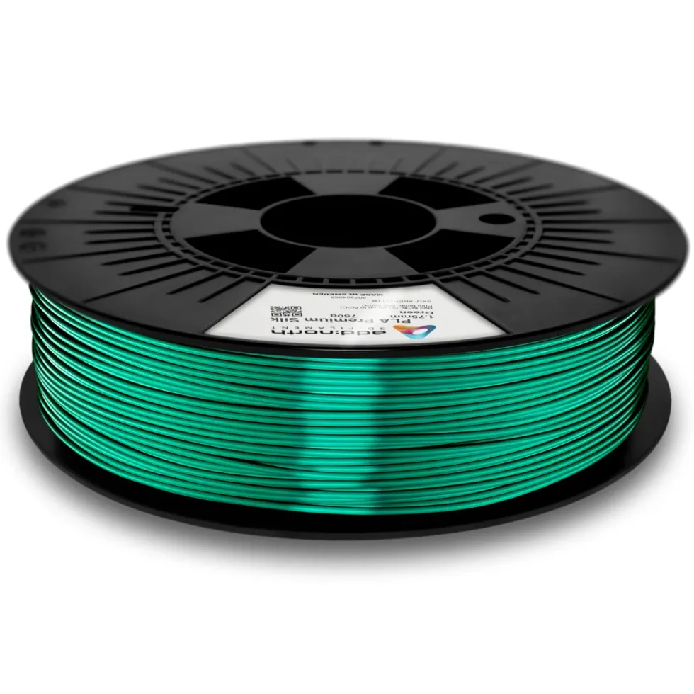 Addnorth PLA Premium Silk-filament för 3D-skrivare 1,75 mm Grön