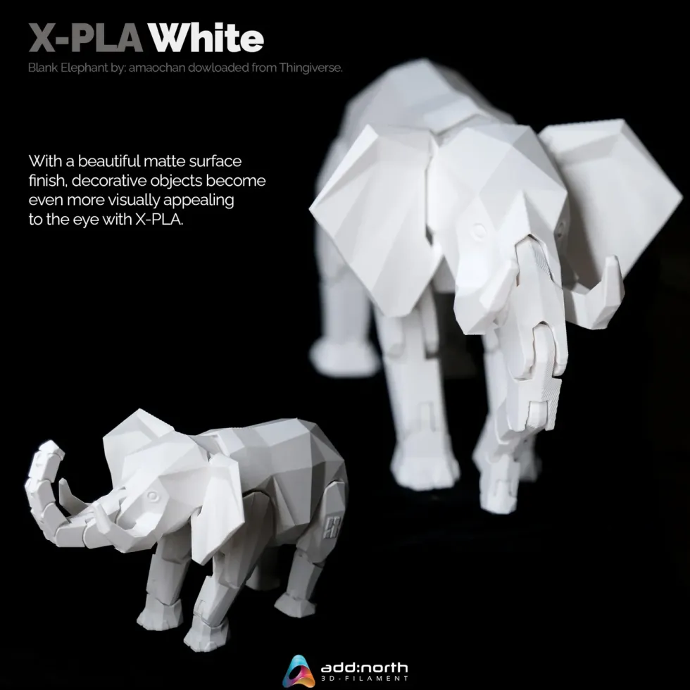 Addnorth X-PLA-filament för 3D-skrivare 1,75 mm Vit