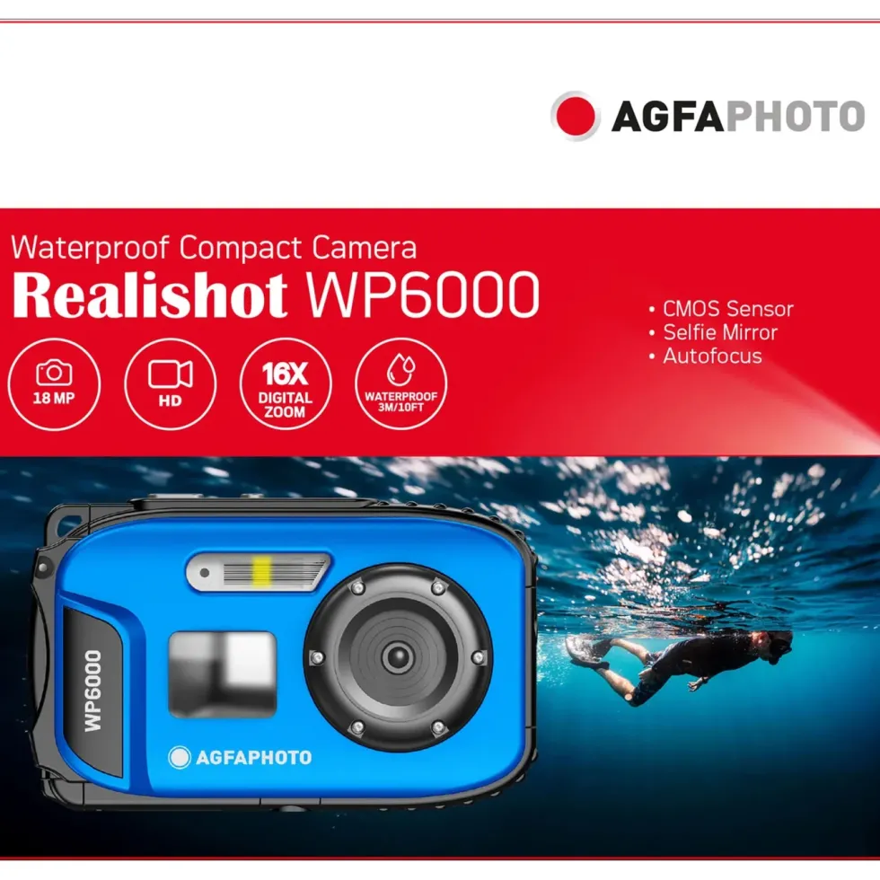AgfaPhoto Realishot WP6000 vattentät kompaktkamera Blå