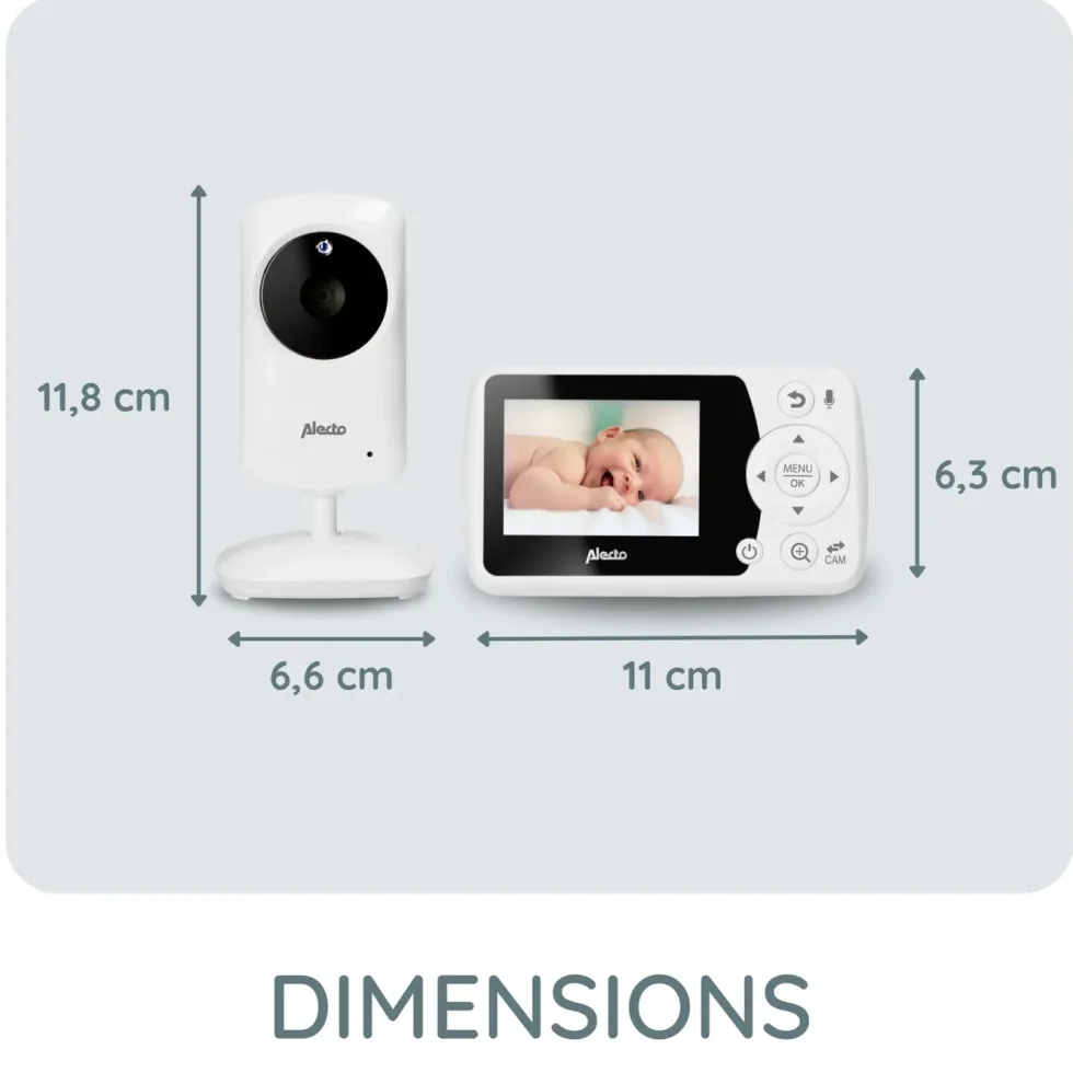 Alecto Videobabyvakt med 2,4-tums färgskärm