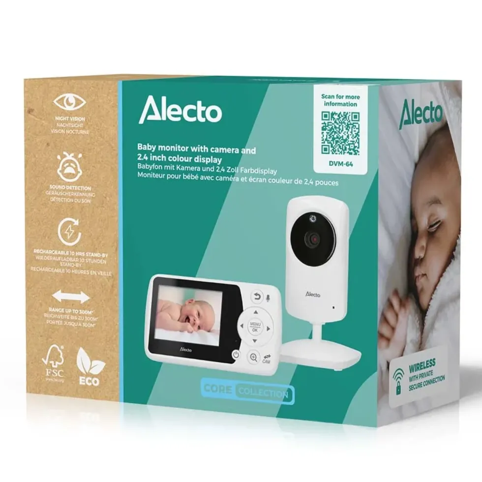 Alecto Videobabyvakt med 2,4-tums färgskärm