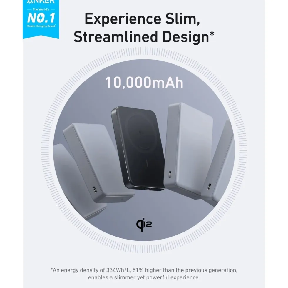 Anker MagGo Powerbank Slim 10000mah Qi2