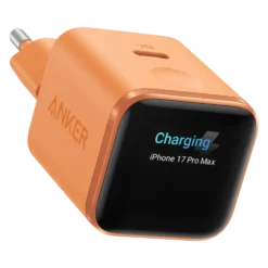 Anker Nano Charger 45 W USB-C-laddare med smart display Orange