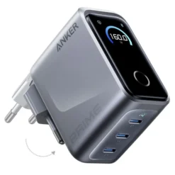 Anker Prime Charger 160 W – USB-C-laddare med 3 portar och display