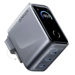 Anker Prime Charger 160 W – USB-C-laddare med 3 portar och display