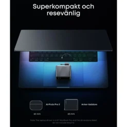 Anker Prime Charger 160 W – USB-C-laddare med 3 portar och display