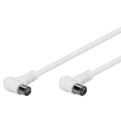 Antennkabel Vit vinklad 2,5 m