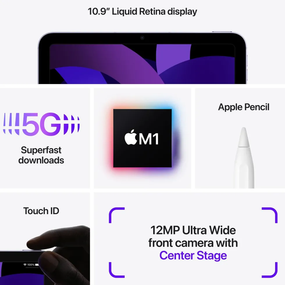Apple iPad Air (5:e gen.) 10,9" 5G 256 GB Rymdgrå