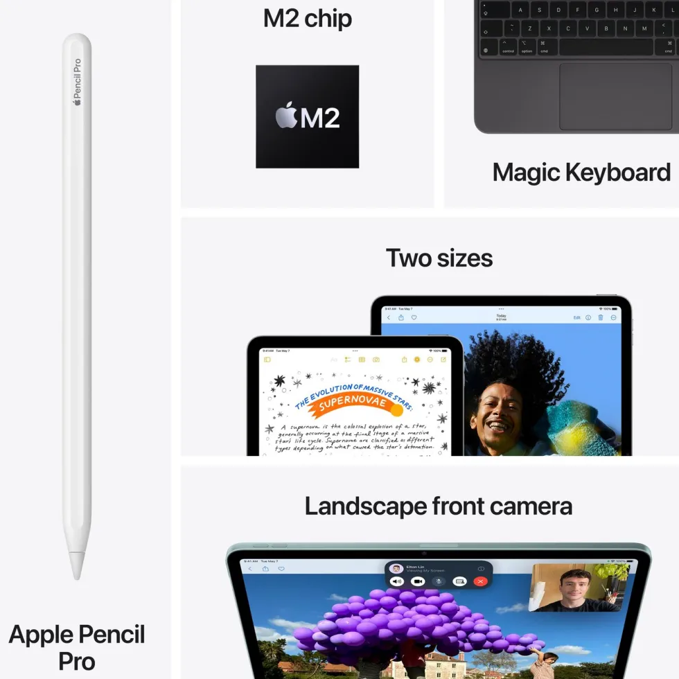 Apple iPad Air 11" (M2) 128 GB Wifi Stjärnglans