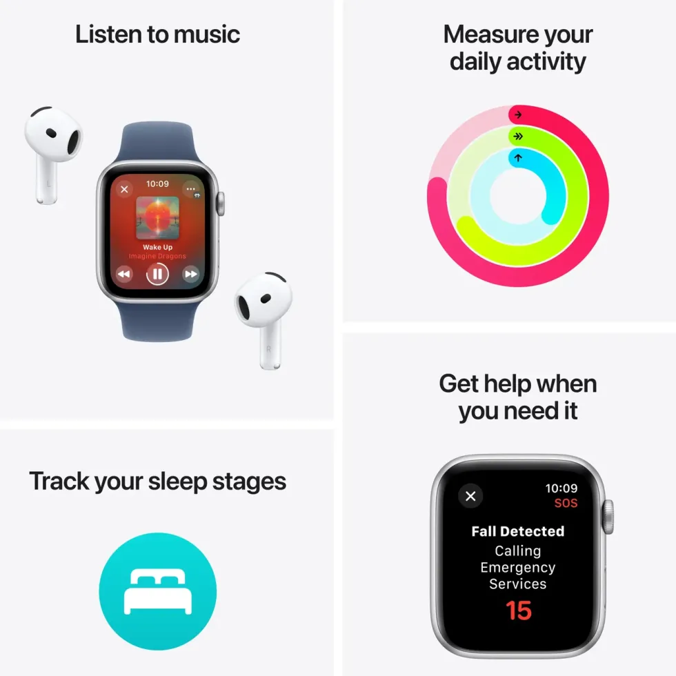 Apple Watch SE GPS 40 mm Midnight Case med Midnight Sport band S/M