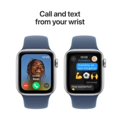 Apple Watch SE GPS 40 mm Silver Case med Denim Sport band S/M