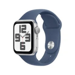Apple Watch SE GPS 40 mm Silver Case med Denim Sport band M/L