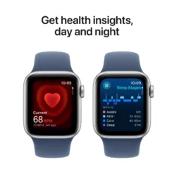 Apple Watch SE GPS 40 mm Silver Case med Denim Sport band M/L