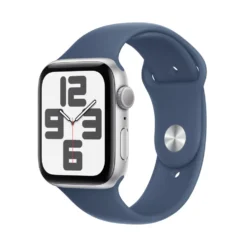 Apple Watch SE GPS 44 mm Silver Case med Denim Sport band M/L