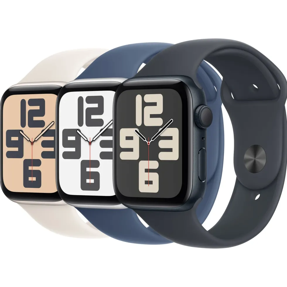 Apple Watch SE GPS 44 mm Starlight Case med Starlight Sport band S/M