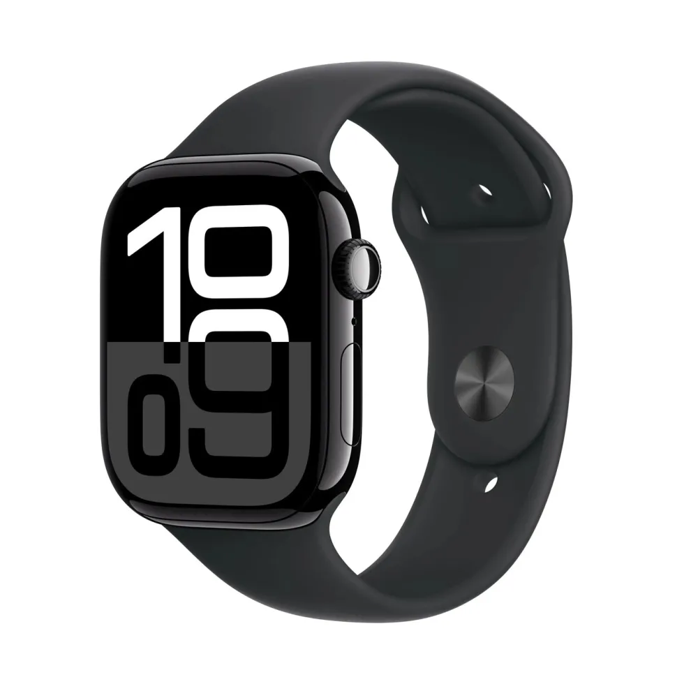 Apple Watch Series 10 GPS 46 mm Jet Black Case med Black Sport band M/L