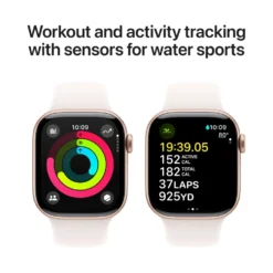 Apple Watch Series 10 GPS 42 mm Rose Gold Case med Light Blush Sport Band S/M