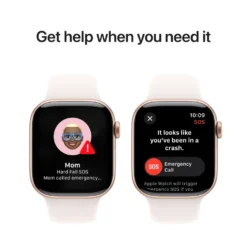 Apple Watch Series 10 GPS 42 mm Rose Gold Case med Light Blush Sport Band S/M