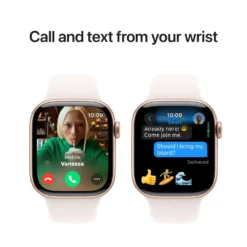 Apple Watch Series 10 GPS 42 mm Rose Gold Case med Light Blush Sport Band S/M