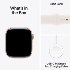 Apple Watch Series 10 GPS 42 mm Rose Gold Case med Light Blush Sport Band S/M