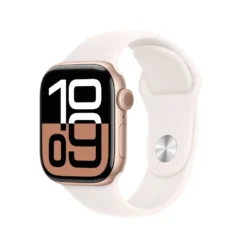 Apple Watch Series 10 GPS 42 mm Rose Gold Case med Light Blush Sport Band M/L