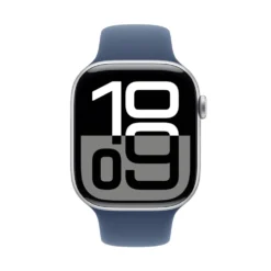 Apple Watch Series 10 GPS 46 mm Silver Case med Denim Sport band M/L