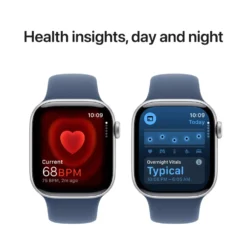 Apple Watch Series 10 GPS 42 mm Silver Case med Denim Sport Band M/L