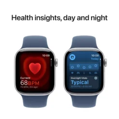 Apple Watch Series 10 GPS 42 mm Silver Case med Denim Sport Band S/M