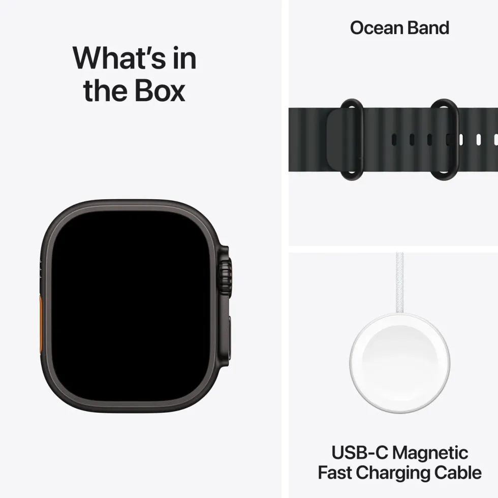 Apple Watch Ultra 2 GPS + Cellular Black Titanium Case med Black Ocean band