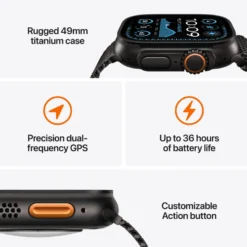 Apple Watch Ultra 2 GPS + Cellular Natural Titanium Case med Navy Ocean band