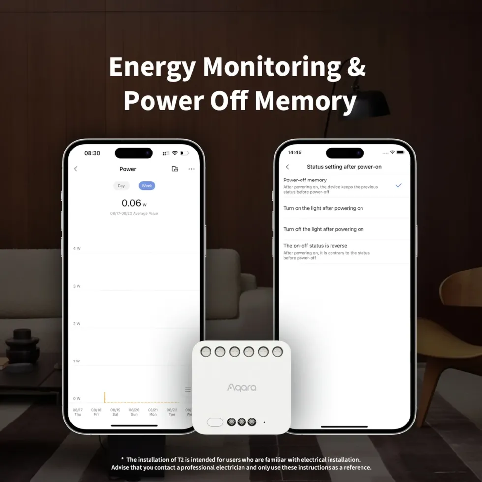 Aqara Dual Relay Module T2 Zigbee-fjärrströmbrytare