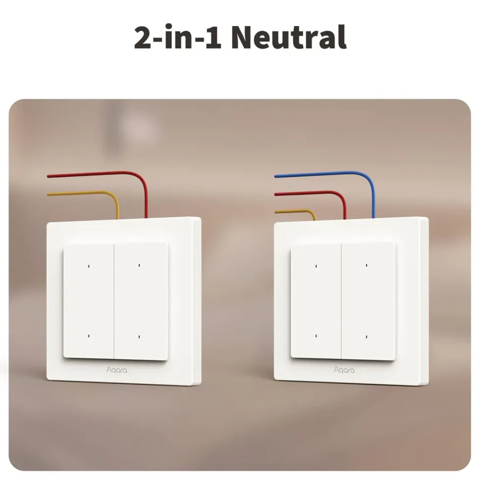 Aqara Light Switch H2 EU – smart strömbrytare med 1 kanal Vit