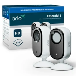 Arlo Essential 3 HD PTZ – Övervakningskamera inomhus 2-pack
