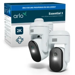 Arlo Essential 3 2K PTZ – Trådlös övervakningskamera 2-pack