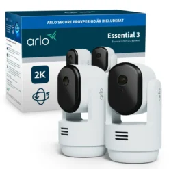 Arlo Essential 3 2K PTZ – Övervakningskamera inomhus 2-pack