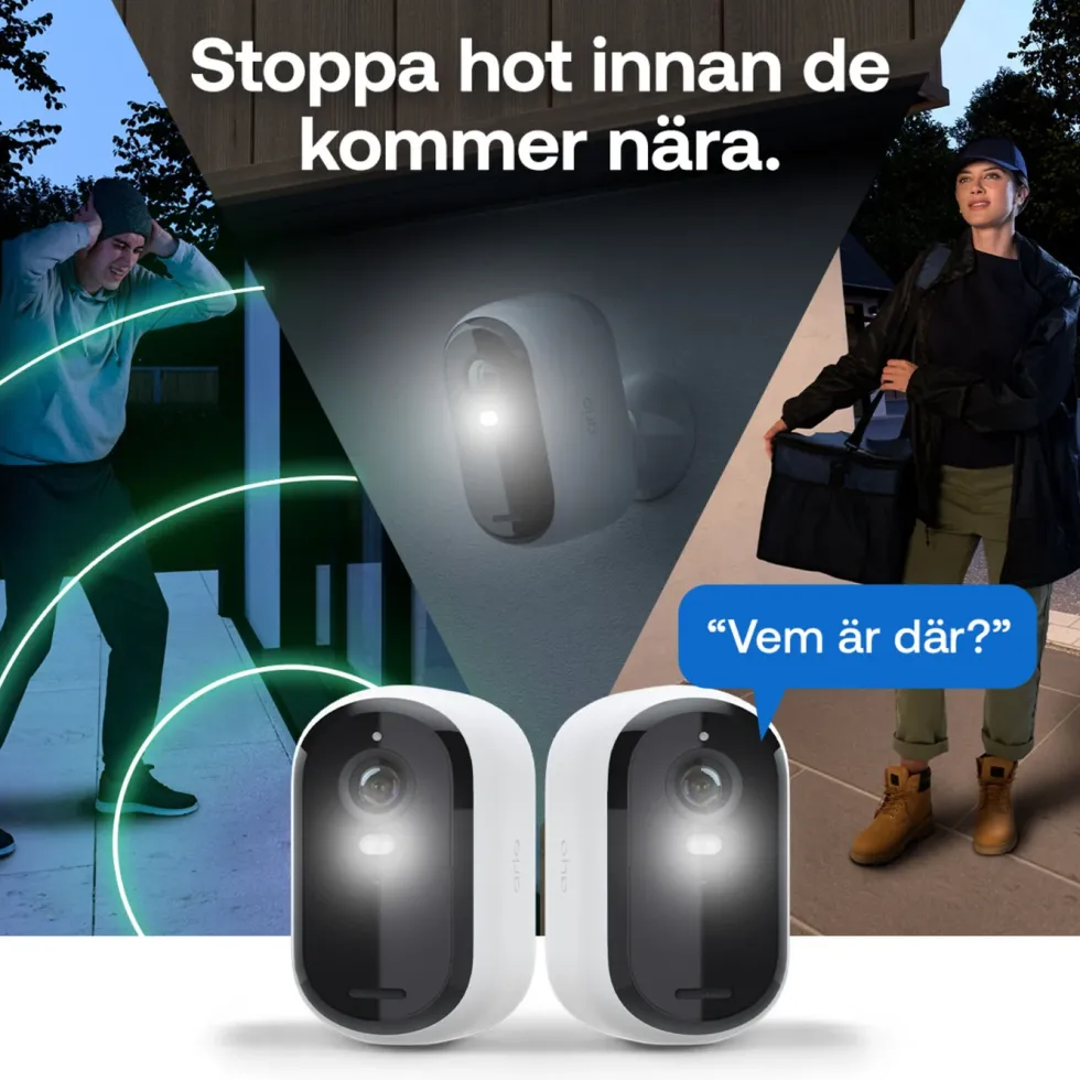 Arlo Essential 3 2K – Trådlös övervakningskamera 2-pack