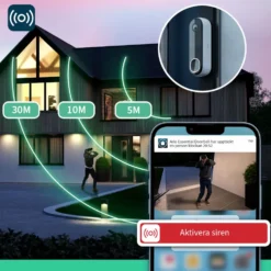 Arlo Essential 2K trådlös videodörrklocka med Chime 2