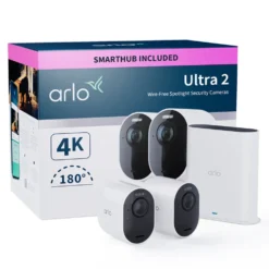 Arlo Ultra 2 Spotlight – Trådlös övervakningskamera 2-pack Vit