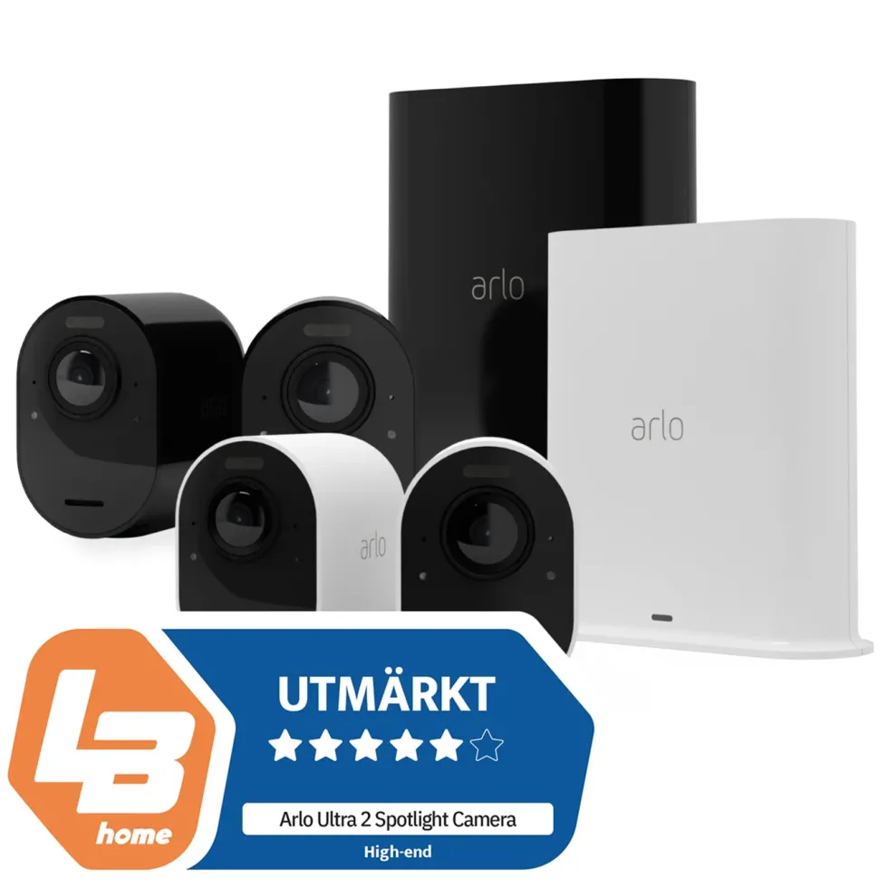 Arlo Ultra 2 Spotlight – Trådlös övervakningskamera 2-pack Svart