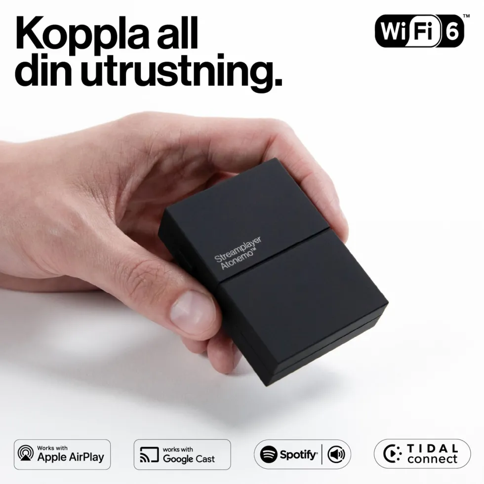 Atonemo Streamplayer nätverksstreamer Svart