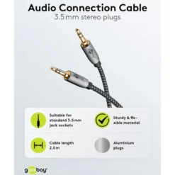 AUX-ljudkabel 3,5 mm 2 m