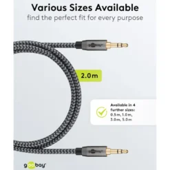 AUX-ljudkabel 3,5 mm 2 m