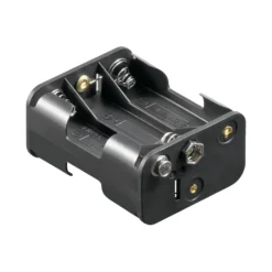 Batterihållare för 6x AA med batterikontakt