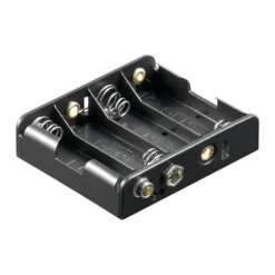 Batterihållare för 4x AA med batterikontakt
